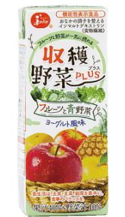収穫野菜 PLUS フルーツと青野菜（機能性表示食品）【200ml紙】