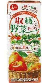 収穫野菜PLUS 16種類の果実と野菜【200ml紙】